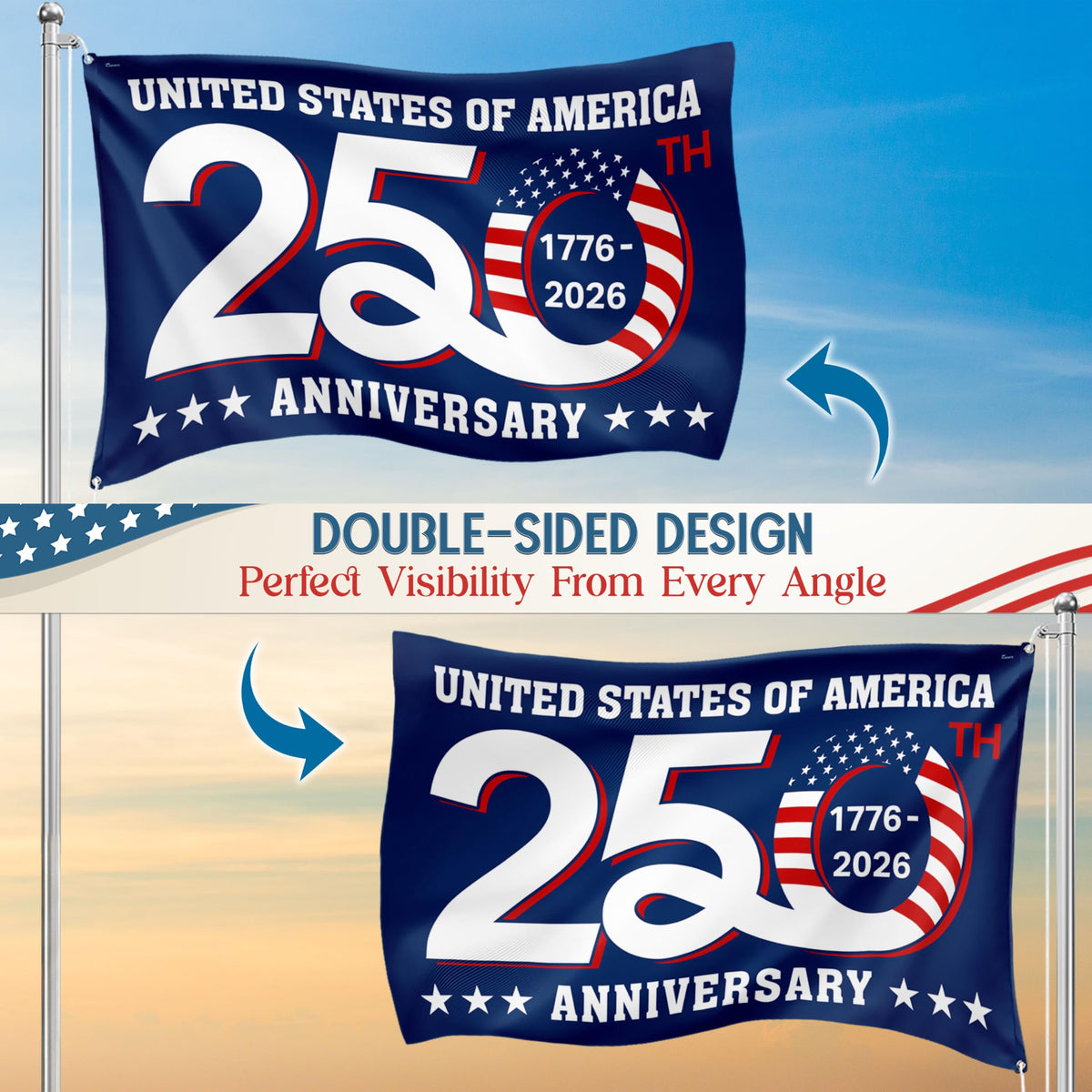 FLAGWIX Independence Day flag decor for lawn and garden