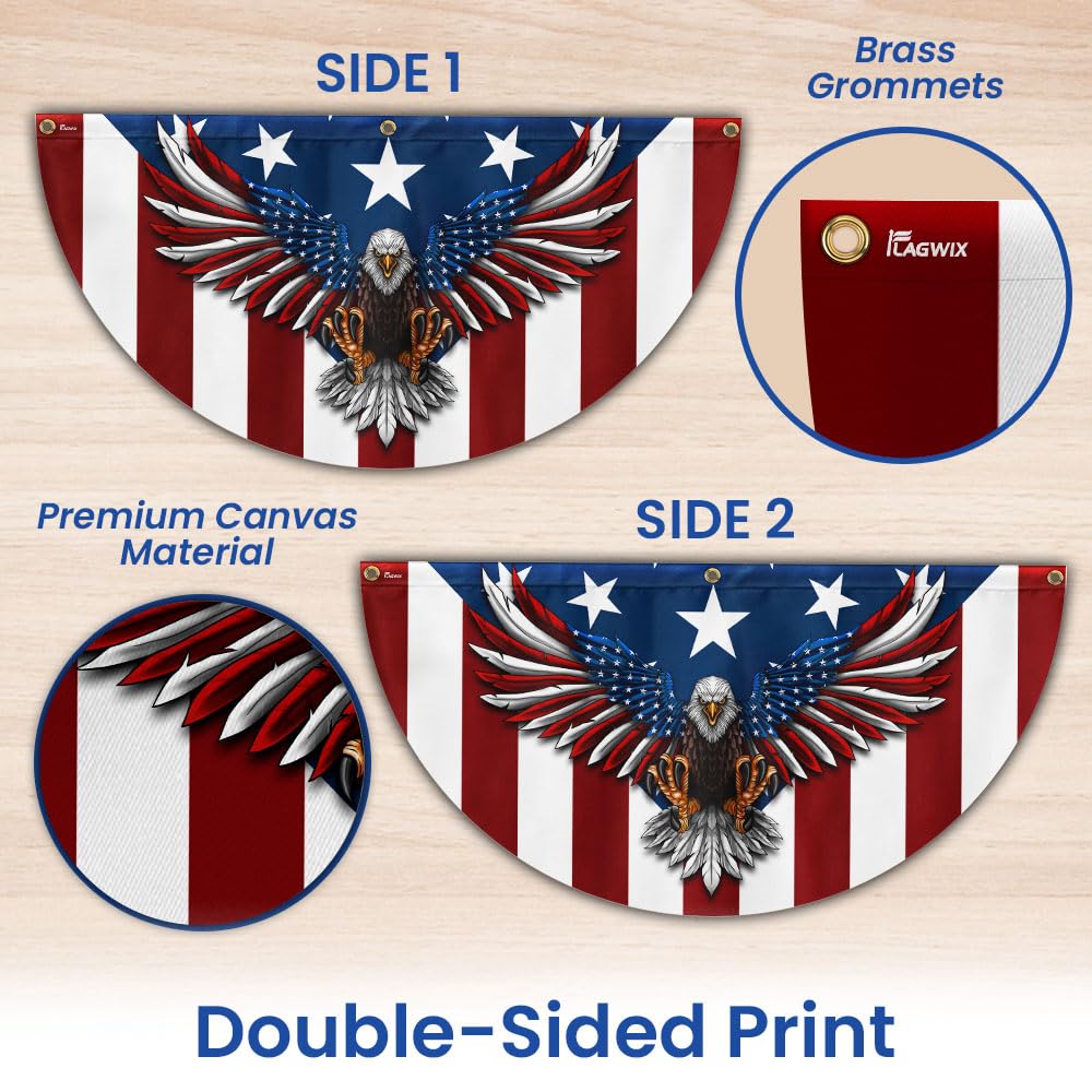 FLAGWIX non-pleated American flag 3x6 ready for durable outdoor use.