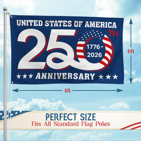 FLAGWIX double-sided flag design readable from both directions in wind