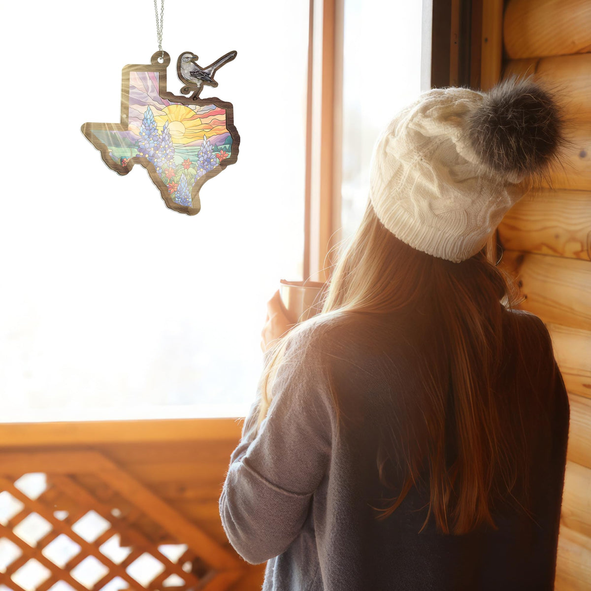 FLAGWIX suncatcher brightens outdoor seating when sun shines
