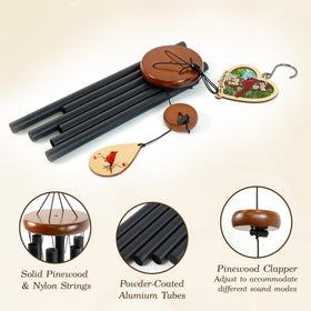 FlagWix Premium Pinewood Clapper helps deliver crisp, soothing tones with every breeze.