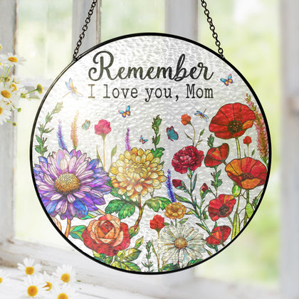 FLAGWIX Remember I Love You stained glass hanging captures sunlight to brighten windows