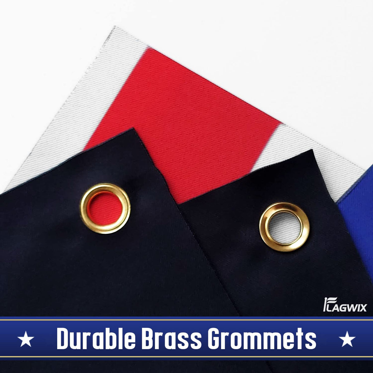FLAGWIX sturdy polyester flag designed for outdoor weather resistance.