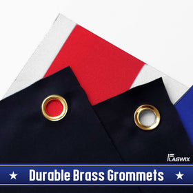 FLAGWIX sturdy polyester flag designed for outdoor weather resistance.
