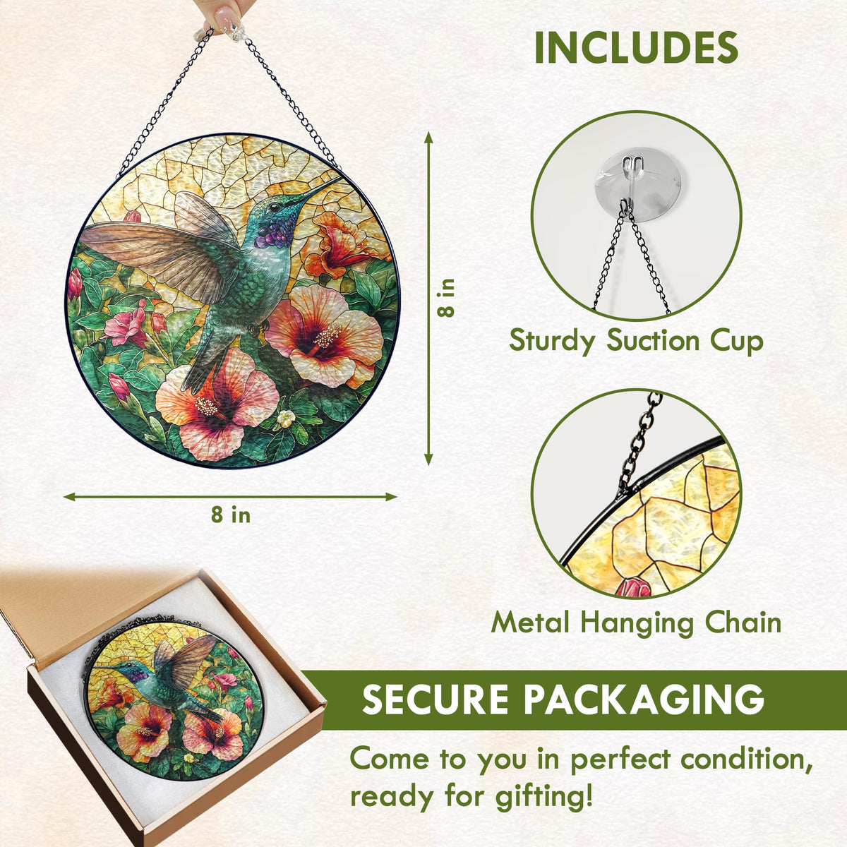 FLAGWIX sun catcher for indoor windows enhances natural light in any space.