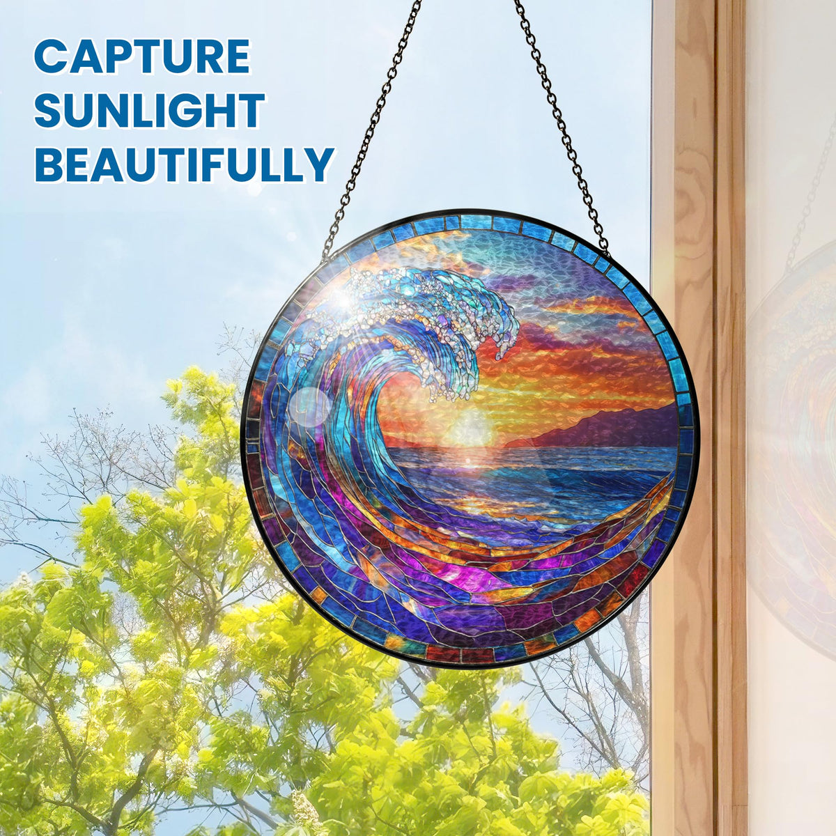 FLAGWIX sunlight dances through glass, casting colorful patterns in windows.