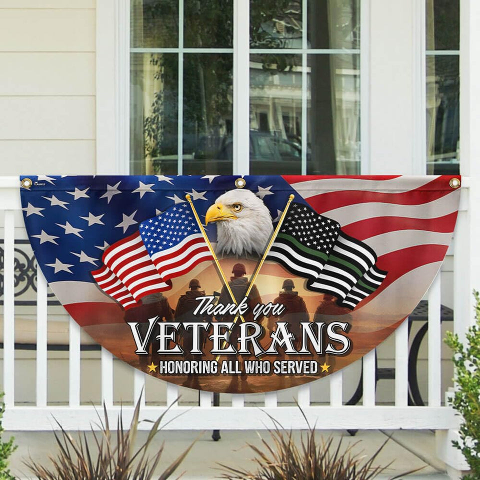 Flagwix Thank You Veterans flag front view for outdoor patriotic display.