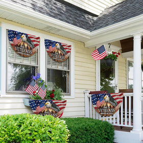 Flagwix Thank You Veterans flag garden display showcasing weather-resistant durability.
