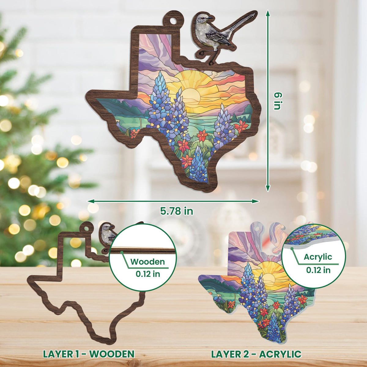 FLAGWIX window hanging suncatcher showcases vibrant colors in sunlight