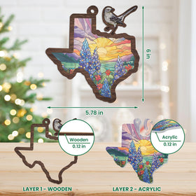FLAGWIX window hanging suncatcher showcases vibrant colors in sunlight