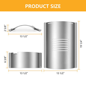 FlameDuty Flame Broiler Kit slide cover protects burner area and eases cleanup.