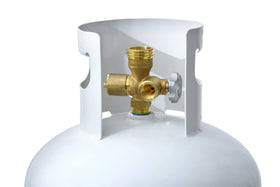 Flame King 100LB tank on-site refill use-case for hassle-free home heating setup.