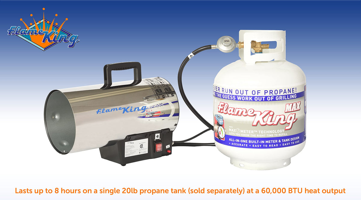 Flame King safety features including tilt shutoff and fire detection