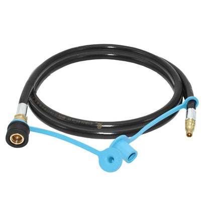 Flame King 72-inch quick-connect hose for LP gas with durable brass connectors.