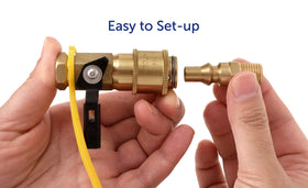 Flame King brass construction key emphasizes long-lasting durability in outdoor setups.