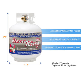 Flame King tank certified by DOT and Transport Canada for safe transport