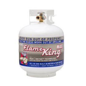 Flame King propane tank suited for camping and outdoor heating setups