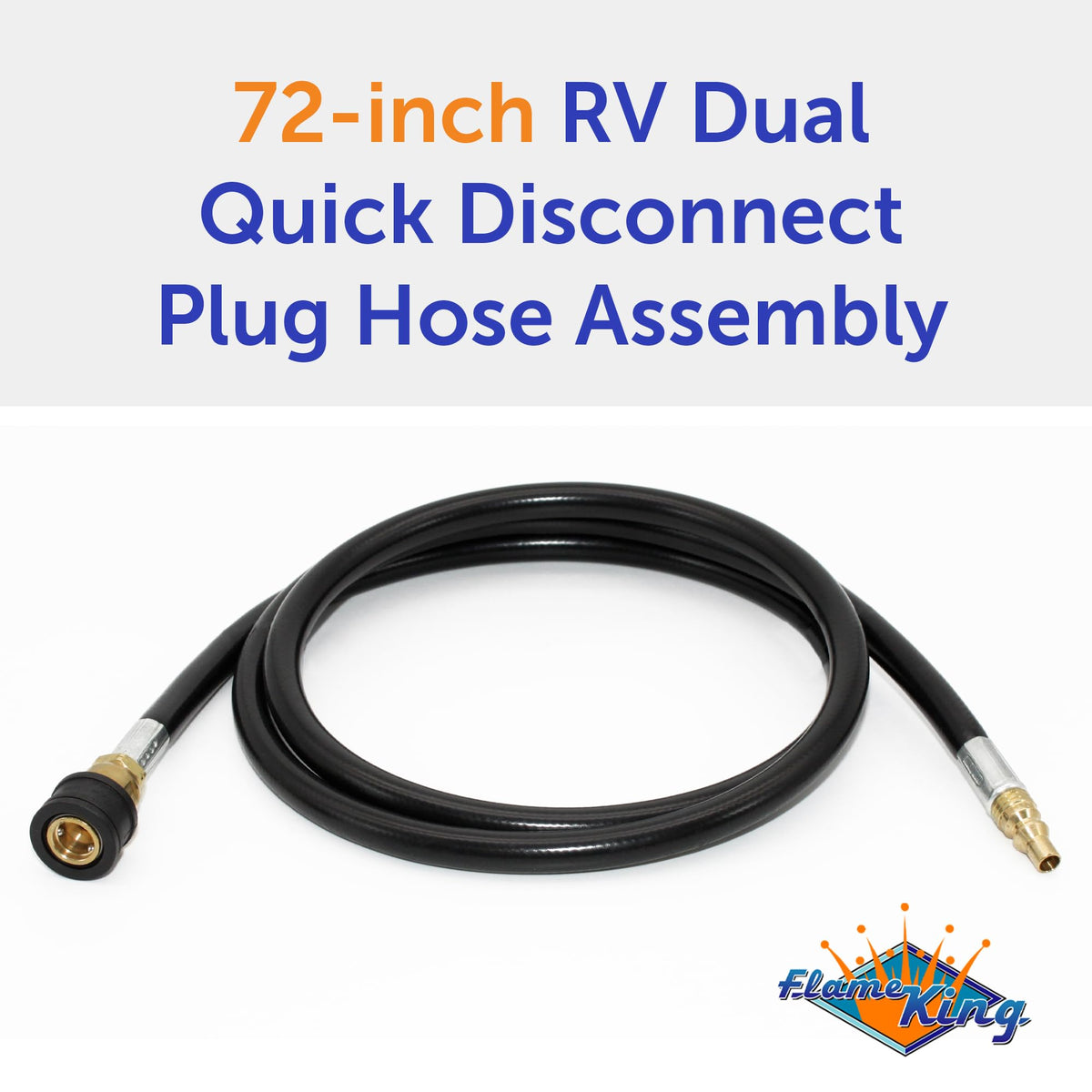 Flame King thermoplastic hose construction for outdoor use.