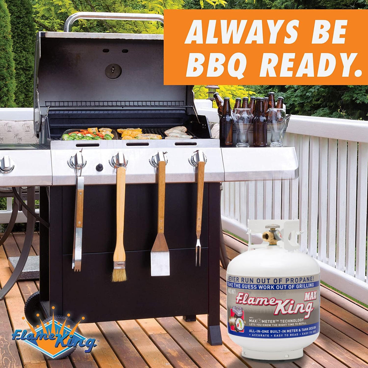Flame King YSN230b easy-to-fill for outdoor grilling and camping