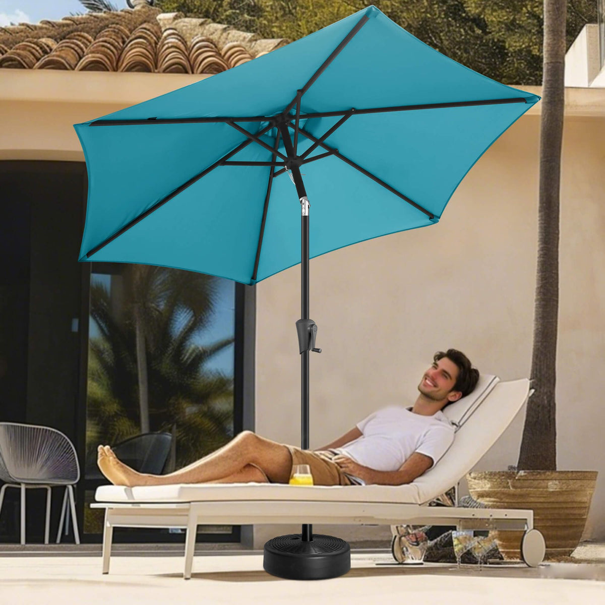 FLAME&SHADE matching umbrella cover protects against rain and dust.