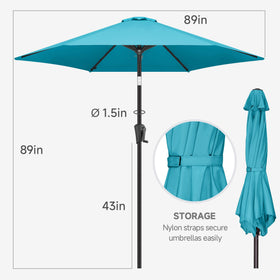 FLAME&SHADE vented canopy allows airflow for cooler shade.