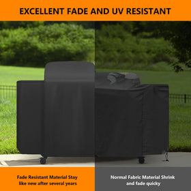 FlameDuty all-weather cover stands up to heat, cold, and rain.