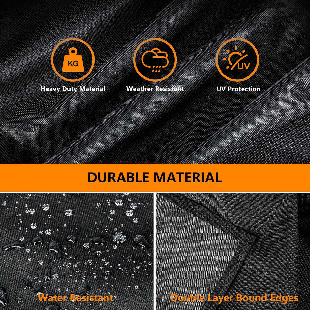 FlameDuty Charleston 1020 cover closeup shows rugged fabric texture for long lasting protection.