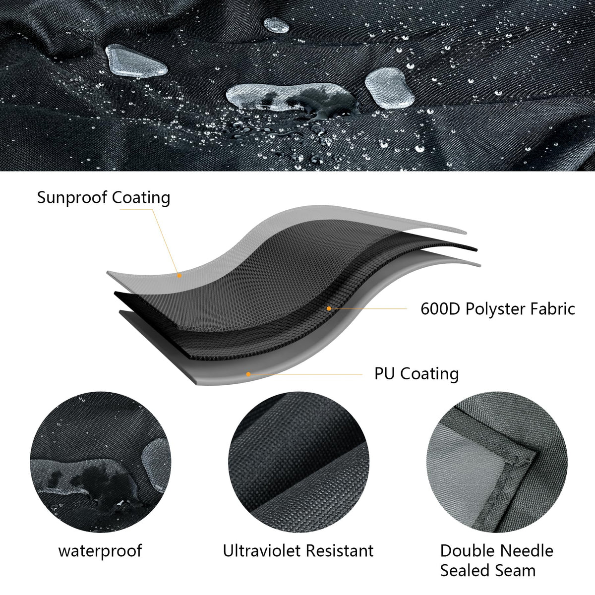 FlameDuty full-length cover 59-inch protects larger pellet grills
