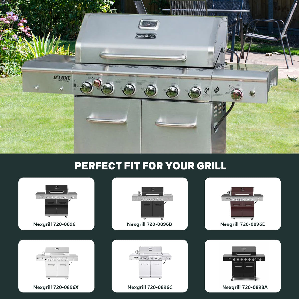 FlameDuty burner tubes ensure even flame distribution for steady cooking.
