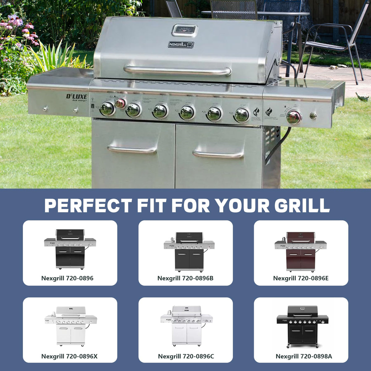 FlameDuty Nexgrill burner tube provides consistent flame across the cooking surface