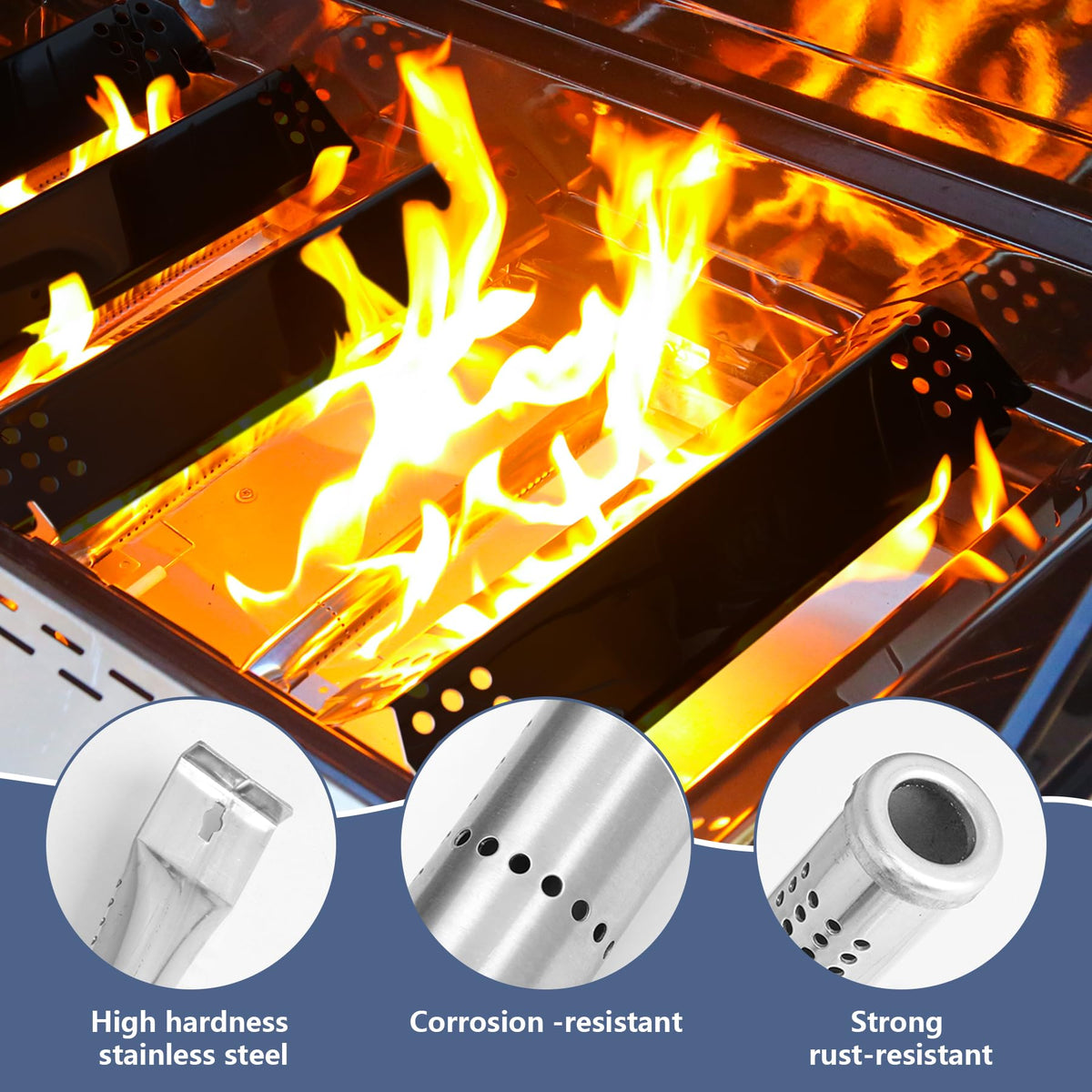 FlameDuty complete 6-burner replacement kit for Nexgrill upgrades performance