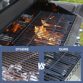 FlameDuty easy-clean components help maintain an attractive outdoor grill
