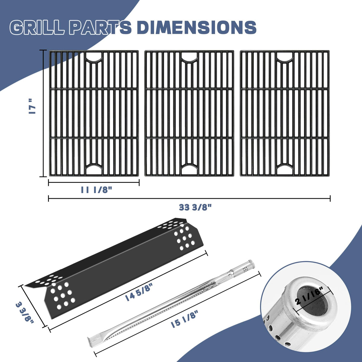 FlameDuty Nexgrill heat plate protects burners and simplifies cleanup