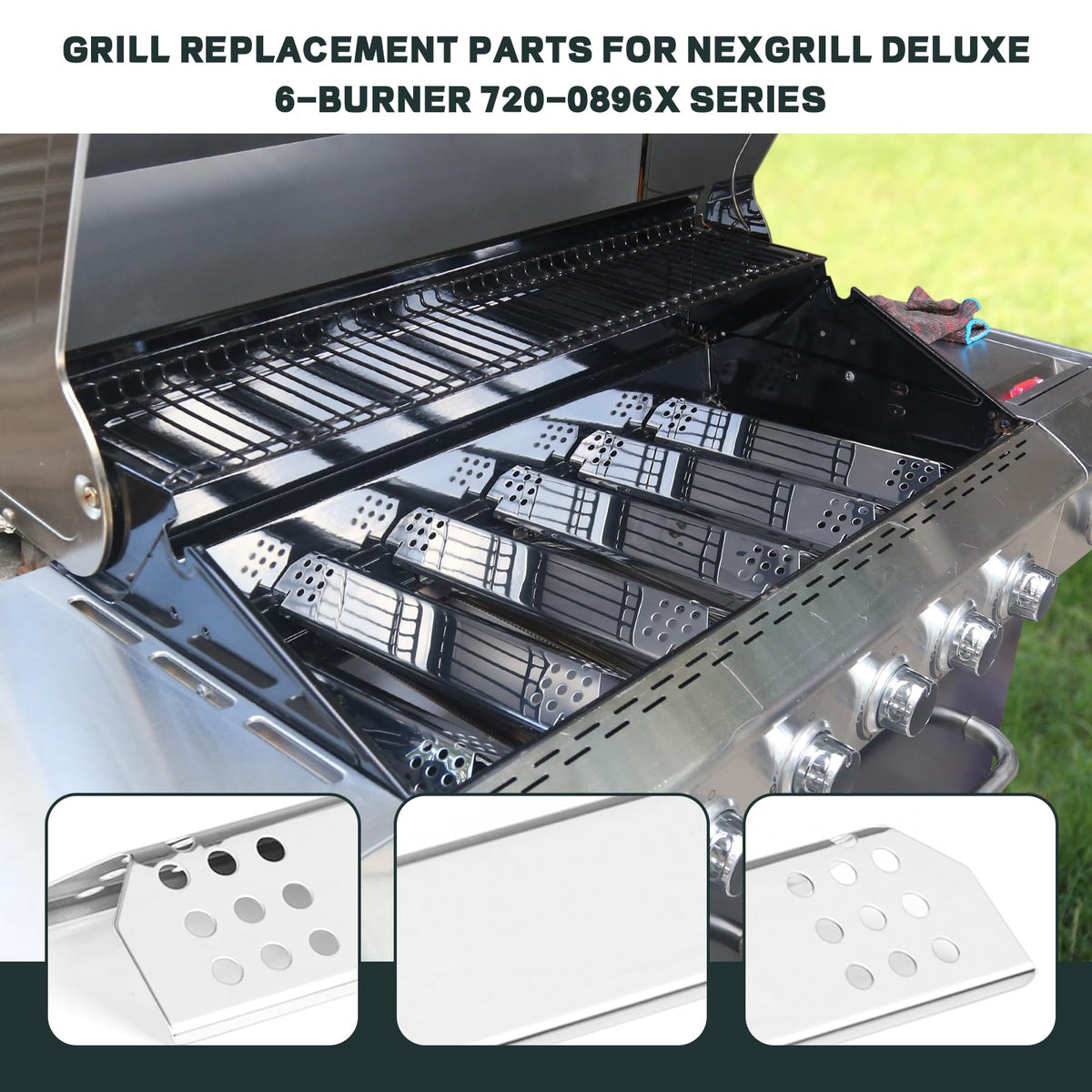 FlameDuty igniter wires provide reliable ignition across all six Nexgrill burners.