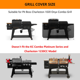 FlameDuty Pit Boss PB1020NX cover back view seals out wind and moisture.