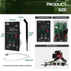 FlameEngine p1205 digital control board front view for reliable temperature management.