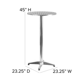 Flash Furniture aluminum base with protective glides eases transport and protects floors.