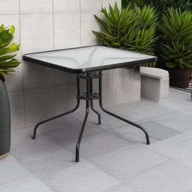 Flash Furniture Barker black powder-coated finish adds versatile style to any space