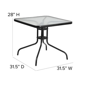 Flash Furniture Barker 31.5in footprint suits small patios and intimate setups
