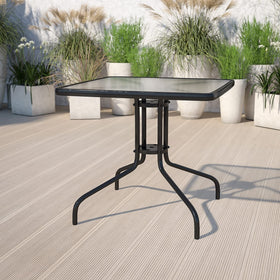 Flash Furniture Barker square metal-frame design complements seating with durable, modern style