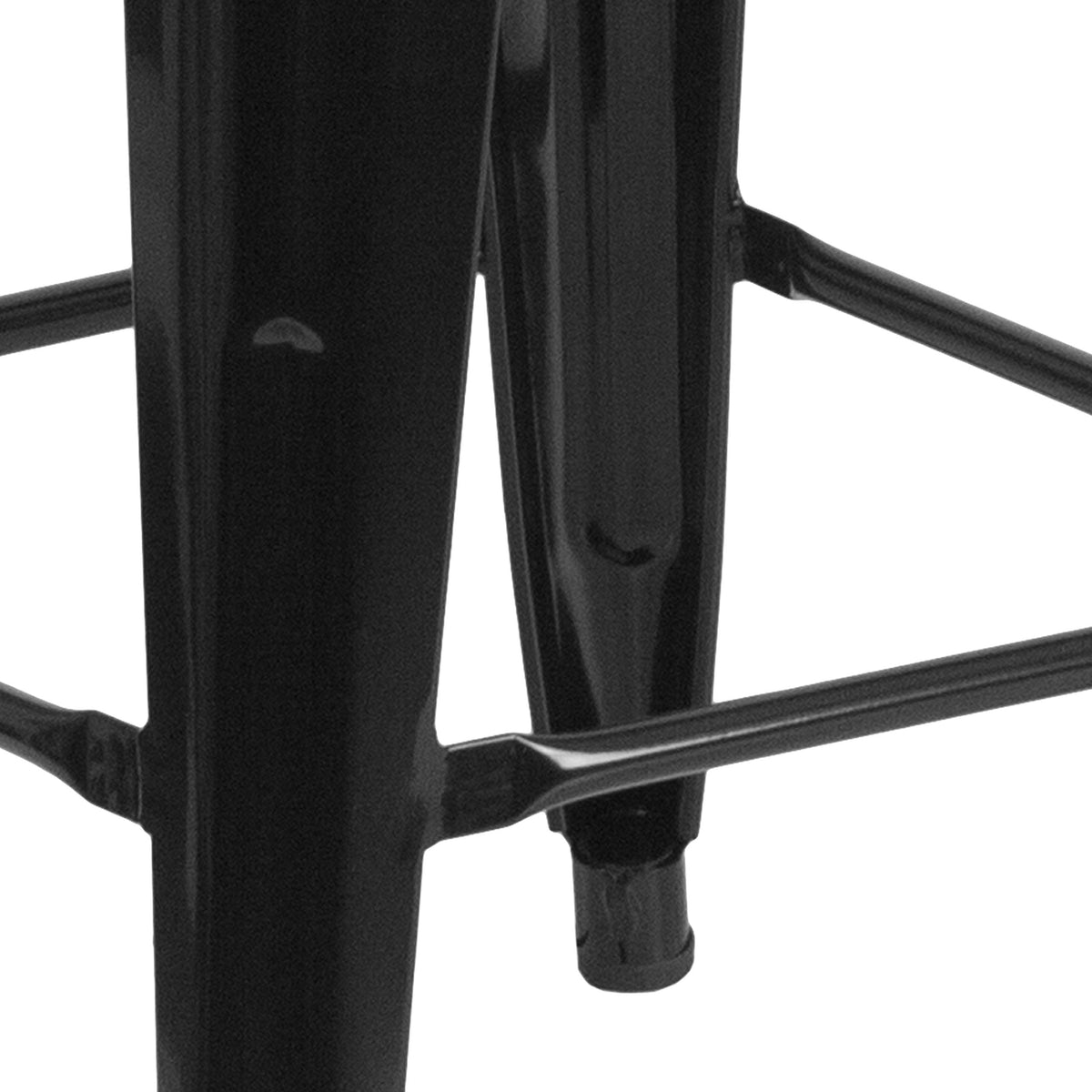 Flash Furniture barstool with floor glides in black, easy to move between spaces.