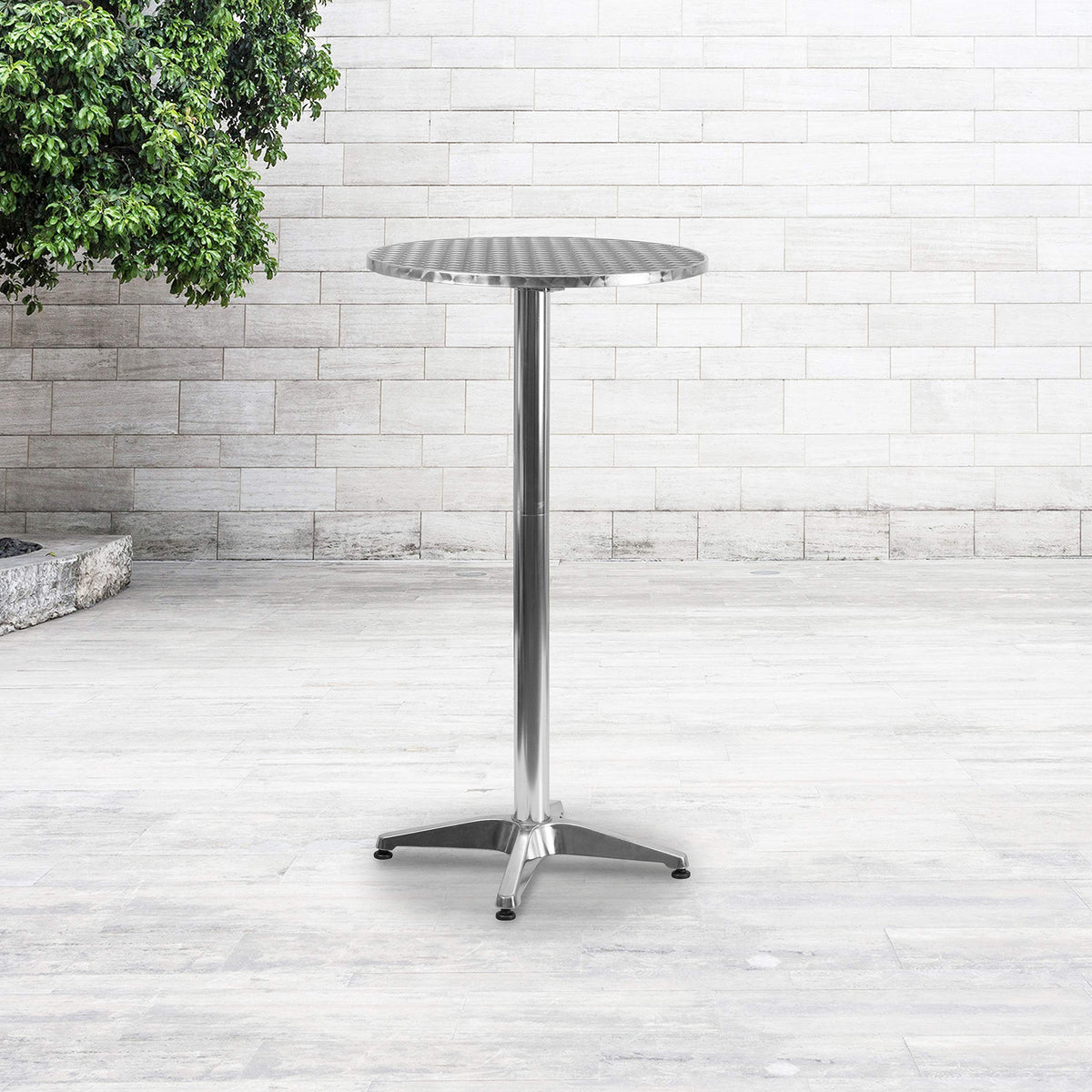 Flash Furniture flip-up top action enables quick storage after events.