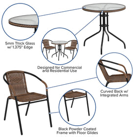 Flash Furniture Lila all-weather design suited for indoor and outdoor spaces