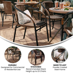 Lila ergonomic curved back supports comfortable seating for guests
