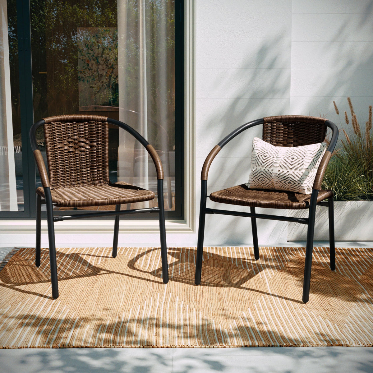 Lila rattan seat showing natural texture for relaxed outdoor meals