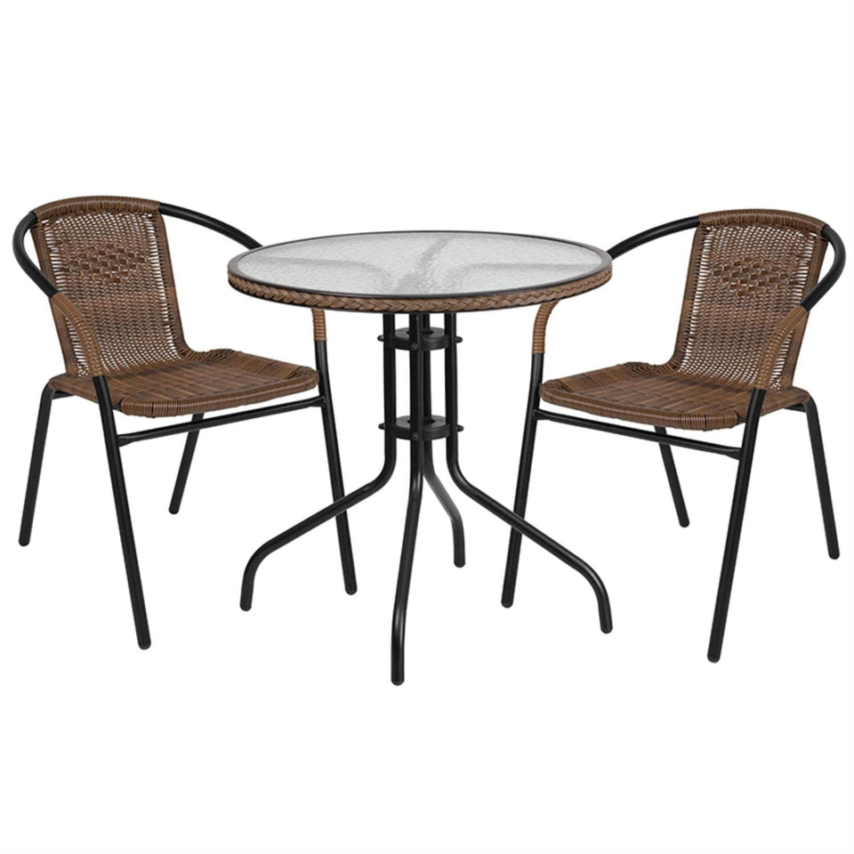 Flash Furniture Lila round glass table top with 5mm thickness for a smooth dining surface