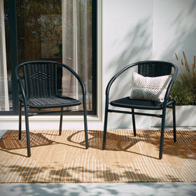 Flash Furniture rattan chair indoor dining with full-back comfort