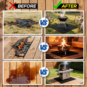 FLASLD portable collapsible grill mat for picnics and BBQs.