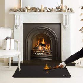 FLASLD black grill mat adds sleek protection to patio spaces
