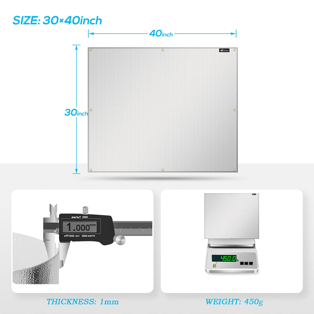 FLASLD heat shield next to refrigerator minimizes radiant exposure